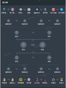 欧冠及亚冠的完全赛程和所有已进行比赛的结果