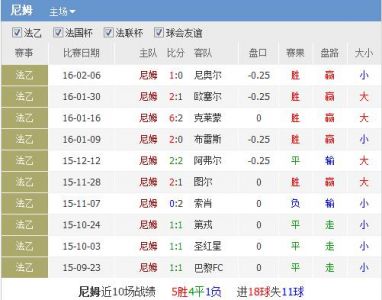 尼斯vs兰斯比分结果