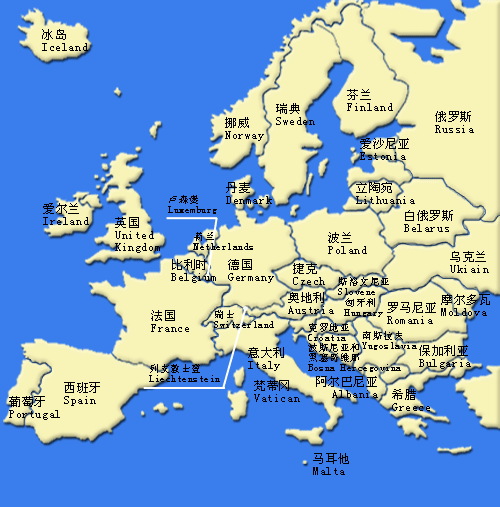 欧洲都有哪些城市名
