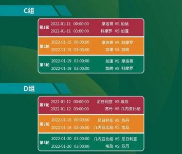 非洲杯赛程(时间、地点、参赛队伍等信息一览)