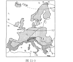 读欧洲西部和日本轮廓图(图1、图2)及四城市气候资料图(图3),完成下列...