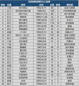 2012年欧洲杯各参赛球员名单,有带号码的吗?